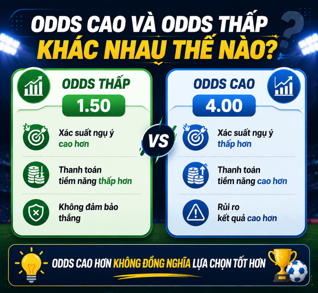 Odds Cao Và Odds Thấp Khác Nhau Thế Nào?